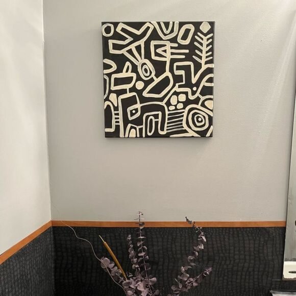 Modern minimalist original abstract canvas art 12”x12” - Picture 2 of 9